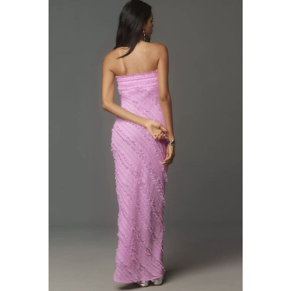 Anthropologie Endless Rose Strapless Textured Column Midi Dress - Picture 4 of 13